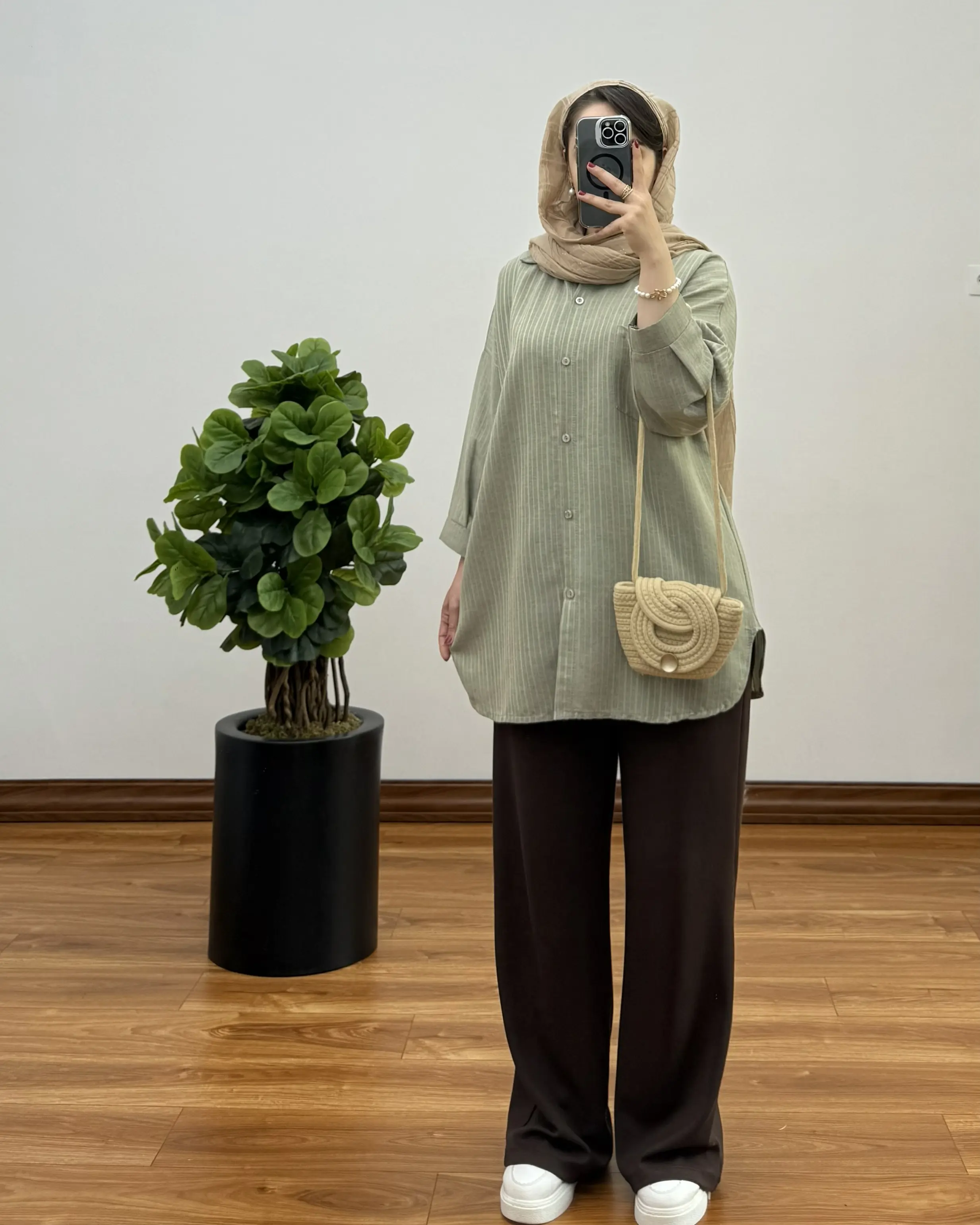 تونیک مانتویی نخی دیپلمات